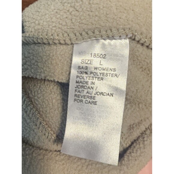 Woolrich Women's Sleeveless Fleece Full Zip Vest Aloe Green Size Large Pockets - Picture 8 of 10